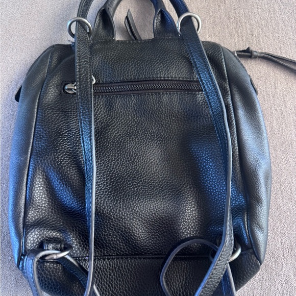 The Sak Black Leather Mini Backpack Bag - Picture 4 of 5